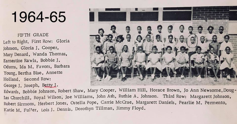 The fifth grade students of 1965