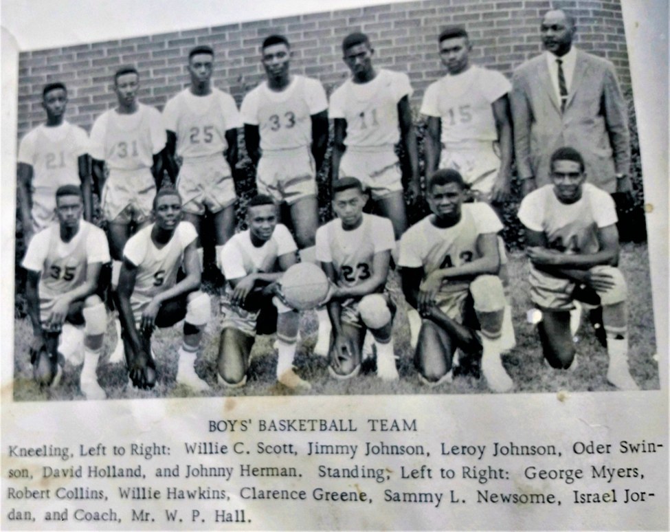 The boys basketball team from 1964-1965.