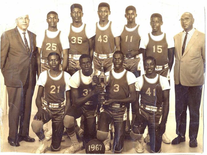 The boys basketball team from 1967.